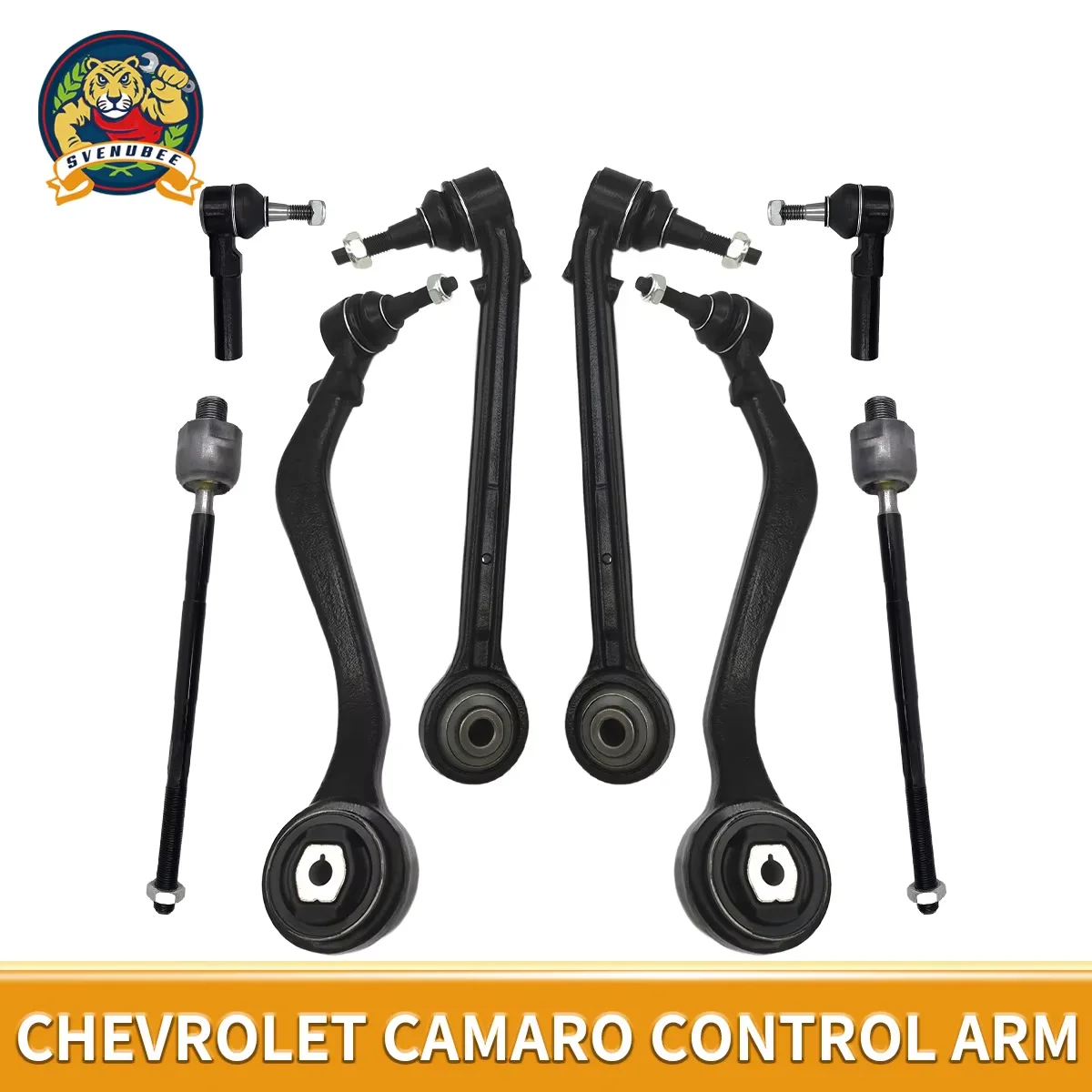 

Svenubee Front Lower Control Arms with Ball joint Tie Rod End 8Pcs Sets for Chevrolet Camaro 2010 2011 2012 2013 2014 2015