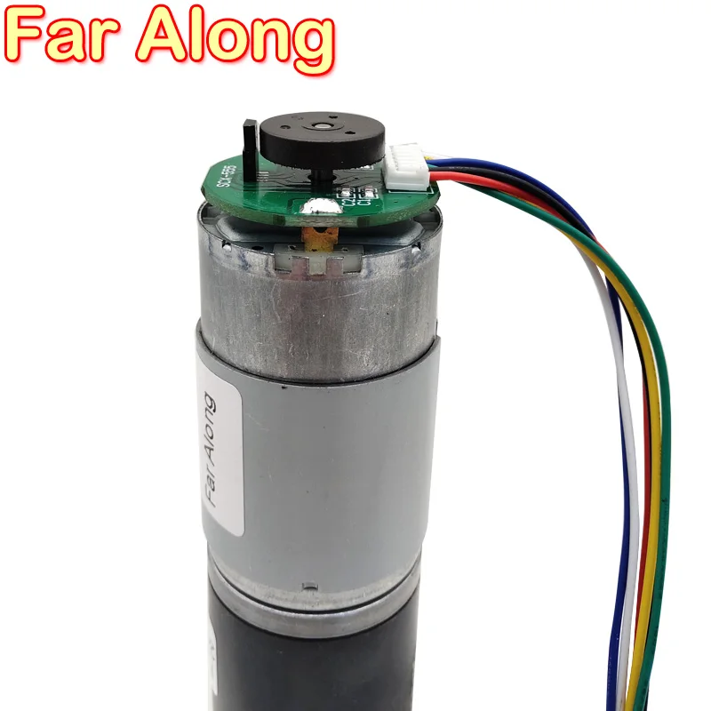 DC Geared Motor With Hall Encoder 12V 24V Planetary Metal Gearbox Long Life Adjustable Speed Reversible Low Speed High Torque