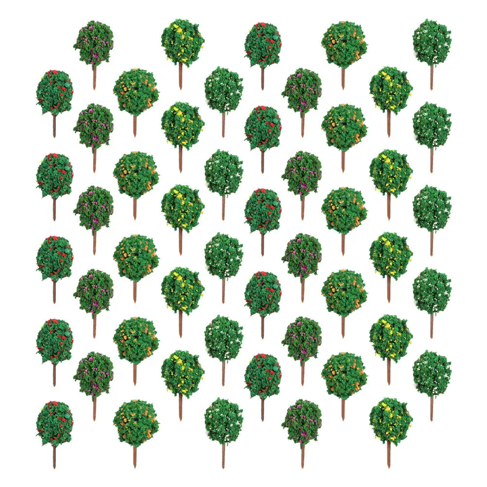 

100Pcs Realistic Miniature Trees Plastic Landscape Plants for DIY Sand Tables Train Scenery Architectural Layouts Mini Scene