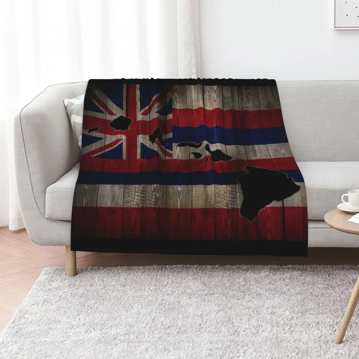 Hawai'i Flag with Hawaiian Islands by Hawaii Nei All Day Throw Blanket warm winter Heavy manga Loose Thin Decoratives Blankets
