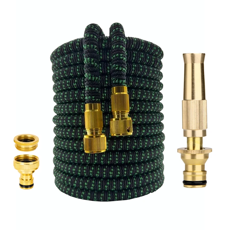 25FT-100FT Garden Expansion Hose High-Pressure Multifunctional Adjustable Water Gun Garden Hose Set Gardening Irrigation Tool