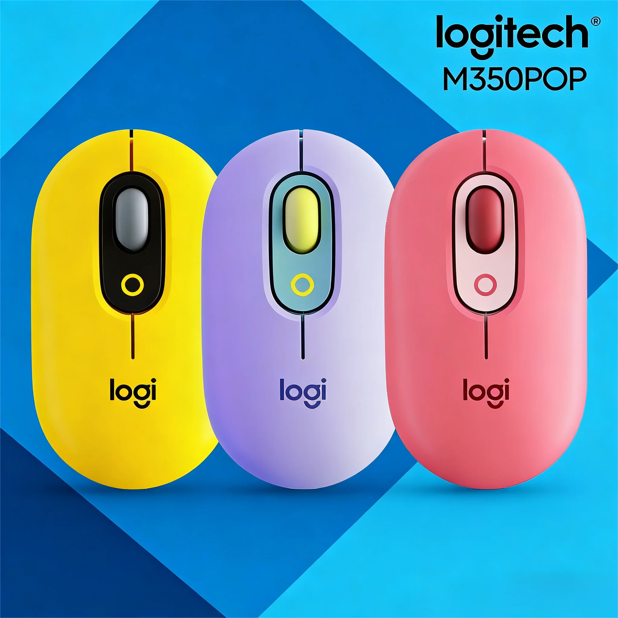 

M350 POP Logitech Bluetooth Mouse, Wireless Multi-Device, Portable Cute, Long Battery for Business, Office & Girls