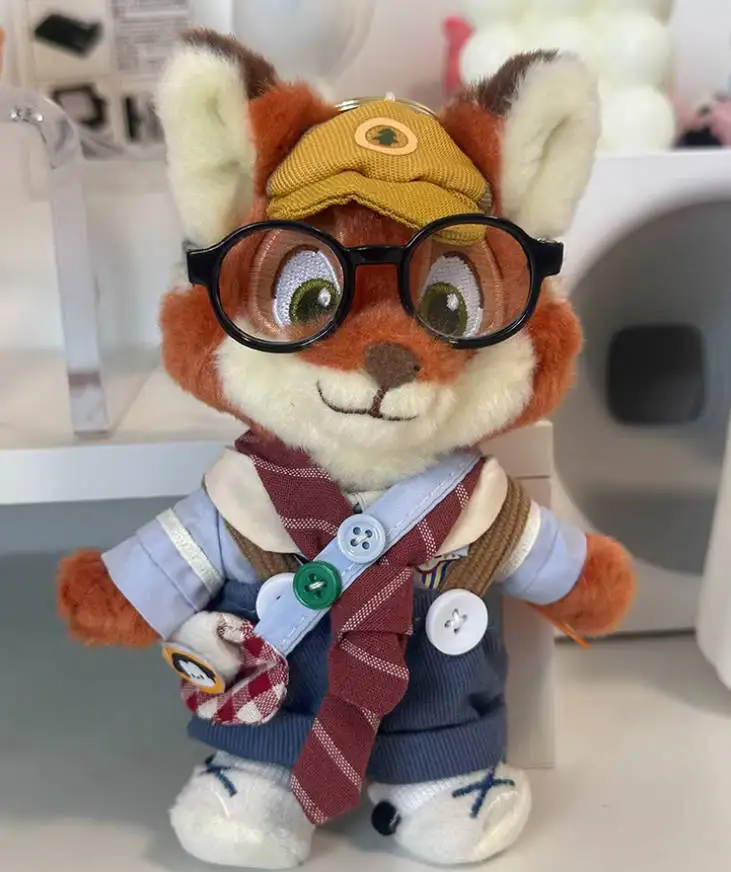 

Zootopia Nick Wilde Plush Keychain Dressed With Glasses Headphone Shirt Tie Bag Pendant Backpack Decoration Gift For Kids Adults