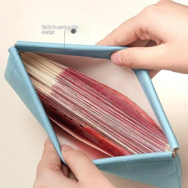Women Girls Slim Portable PU Leather Wallet Auto Closure Design Coin Purse Phone Driver License Holder Lightweight Daily Gear