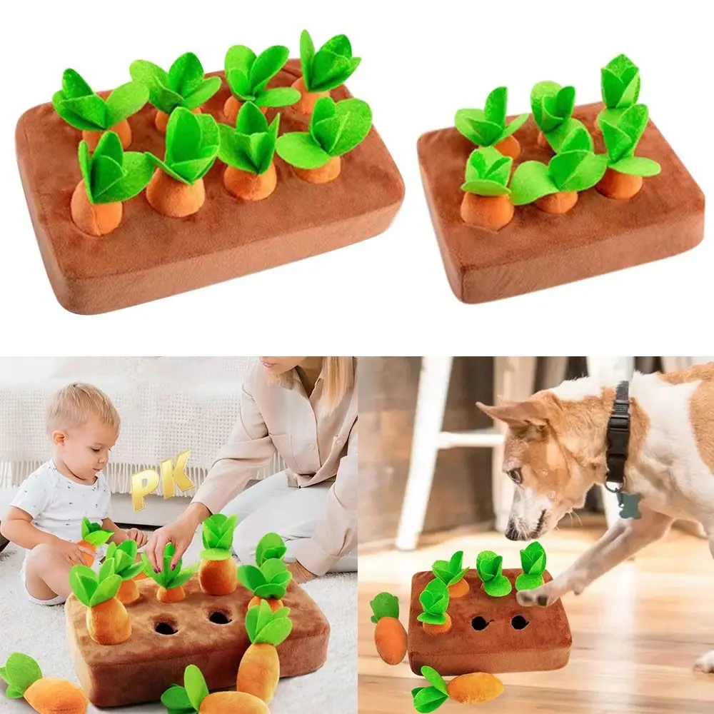 Interaction Toys Pulling Radish Snuffle Mat Child Educational Toys Plush Carrot Toys Pull Up Carrots Pet Dog Chew Toy