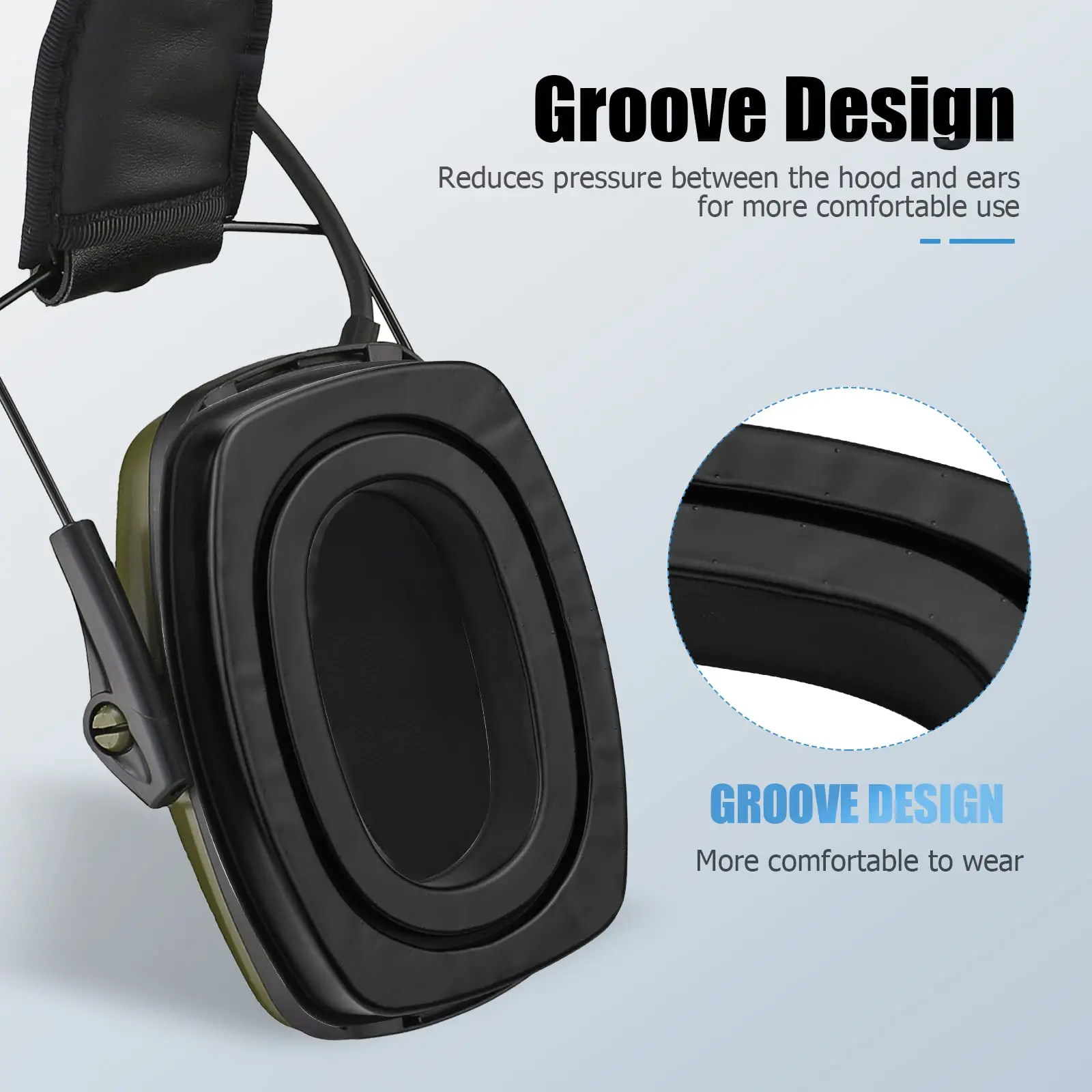 3M 펠터/하워드 라이트/워커스 레이저 청력 보호 헤드셋용 젤 교체 이어패드 소음 방지 사격용 귀마개