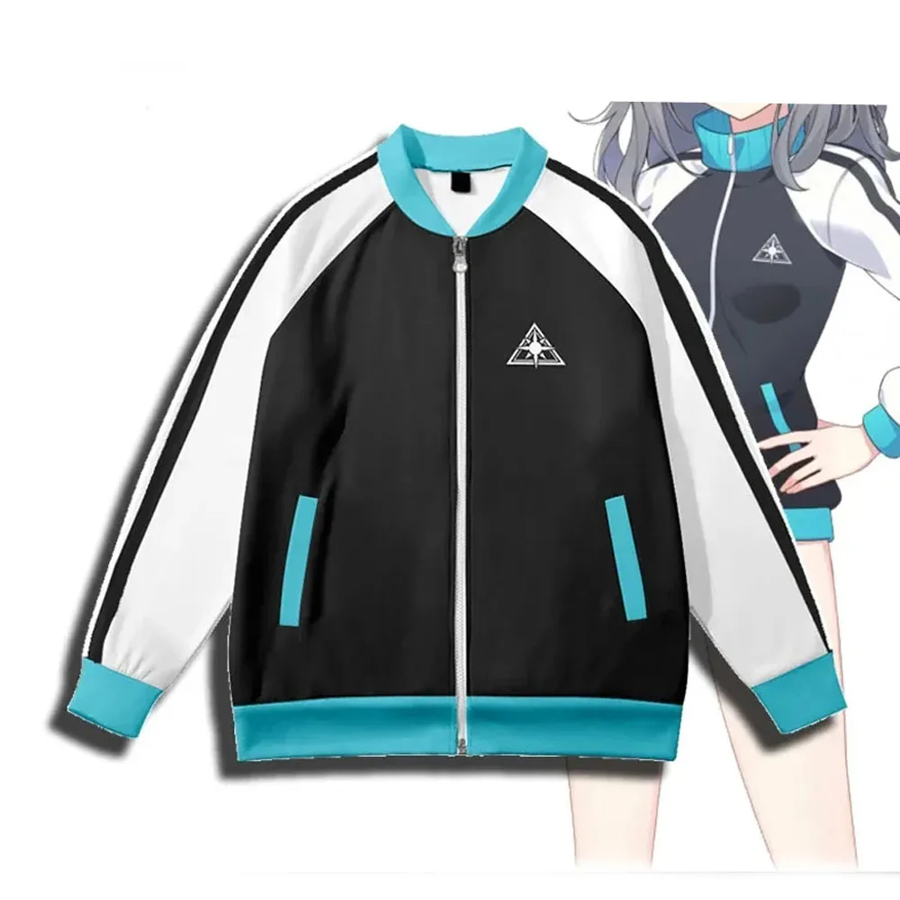 

Shiroko Sunaookami пальто для мужчин и женщин толстовка бейсбольная форма косплей костюм