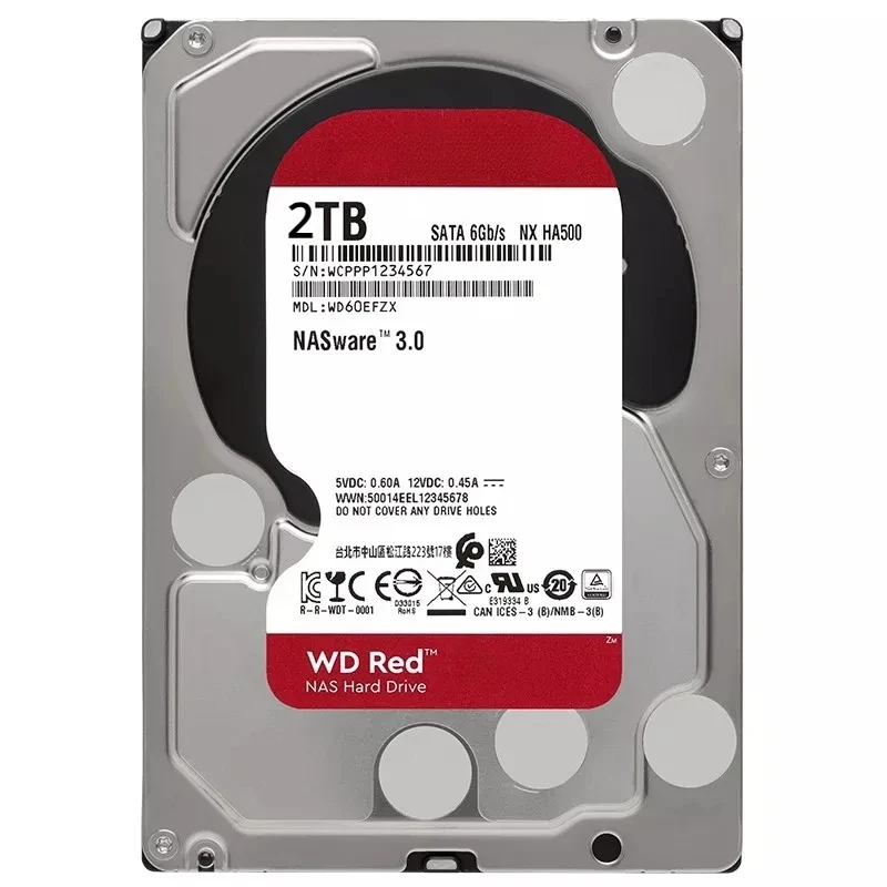 محرك أقراص صلبة داخلي رقمي webster-n-NAS ، 2 أحمر ، من من من فئة SATA ، 6 ، 64 ميغابايت Cache HDD