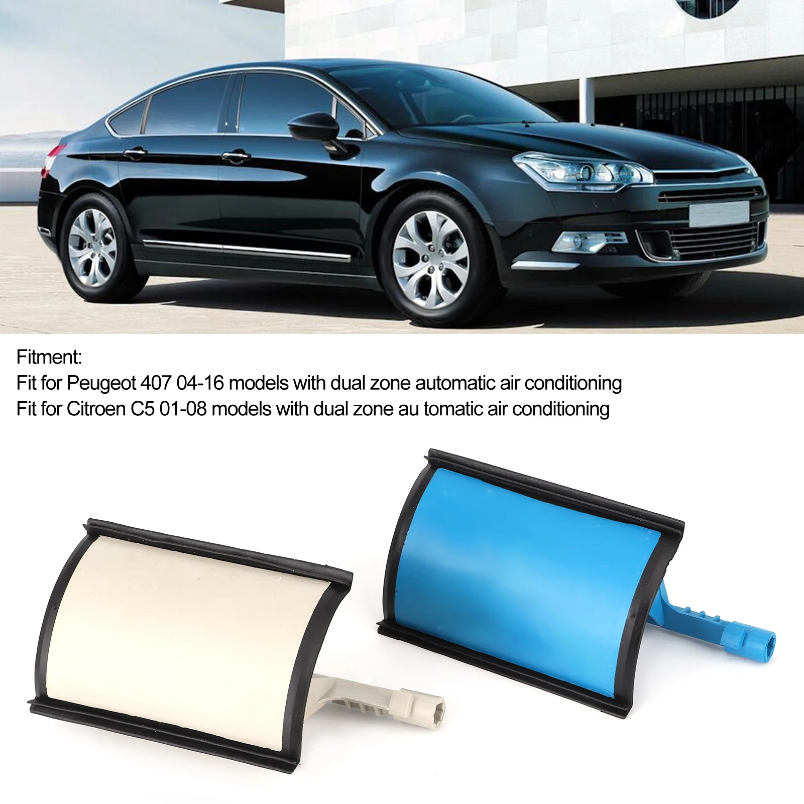 

6480E3 Dual Zone AC Heater Flap Repair Kit with Sponge Seal for Peugeot 407 2004-2016 Air Conditioning System