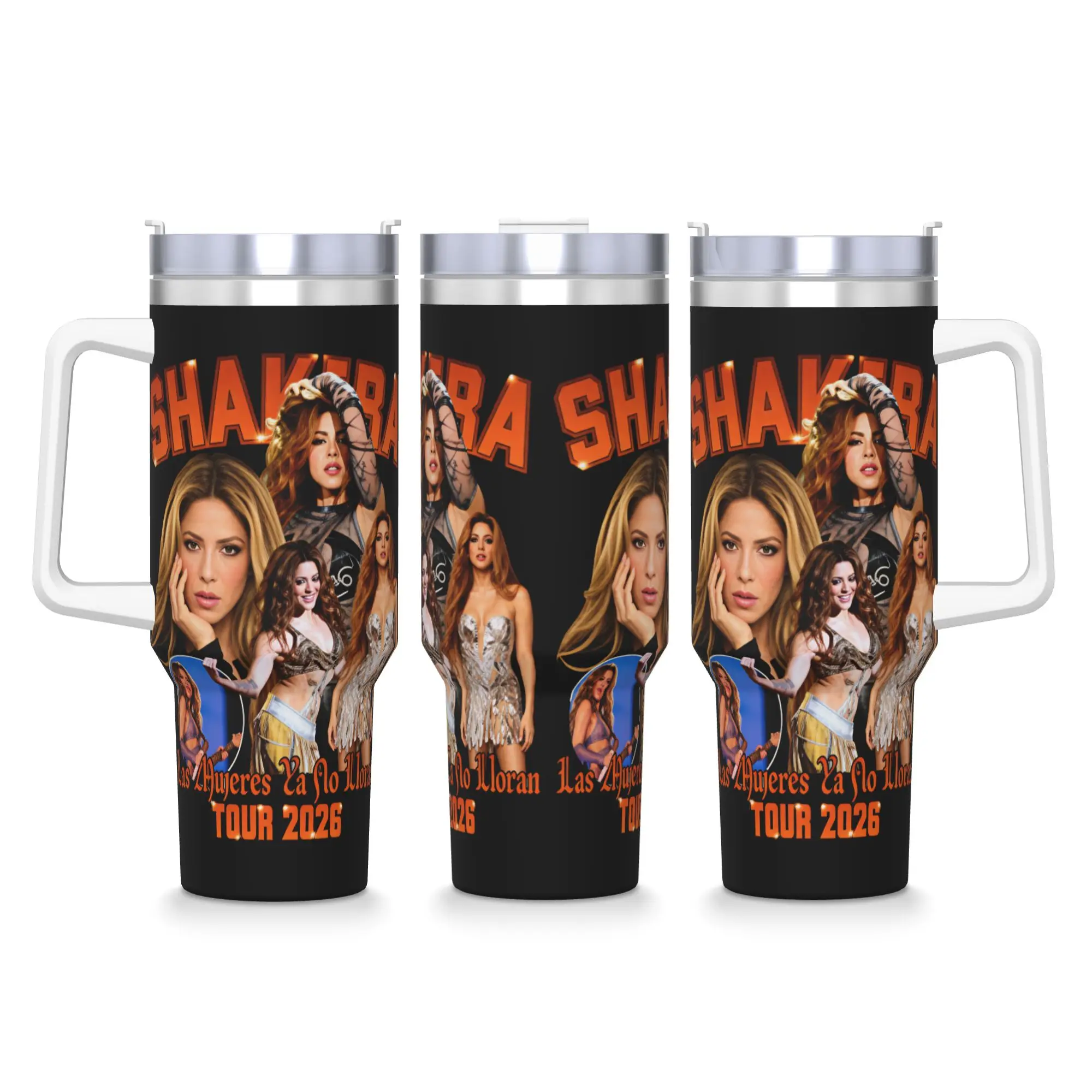Stainless Steel Tumbler Las Mujeres No lloran Shakiras Thermal Mug  Heat Preservation Cold and Hot Car Mugs Driving Water Bottle