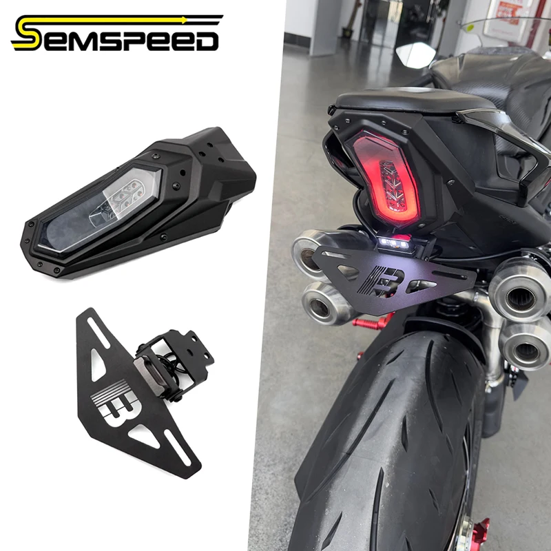 Fanale posteriore SEMSPEED per moto CFMOTO 750SR-S 750SS 750NK, luce posteriore sportiva da corsa con supporto targa