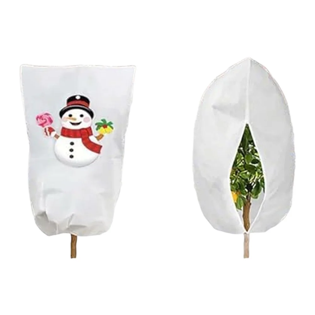 

4 шт. зимних чехлов для растений на шнурке для использования на открытом воздухе для защиты растений от мороза, холодной погоды, снега и ветра