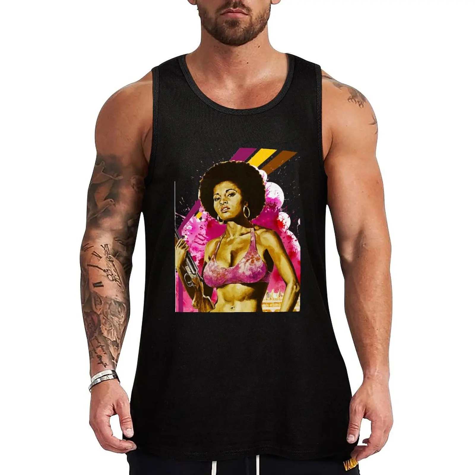 

coffi brown Tank Top Clothing gym wear men Men sleeveless tee