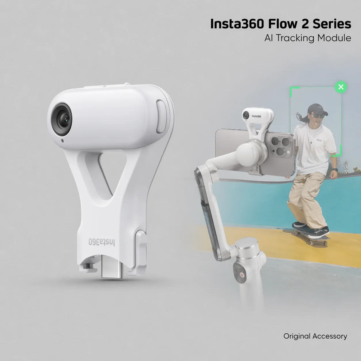 

Модуль интеллектуального отслеживания Insta360 Flow 2 Series с подсветкой и управлением жестами для iPhone и Android