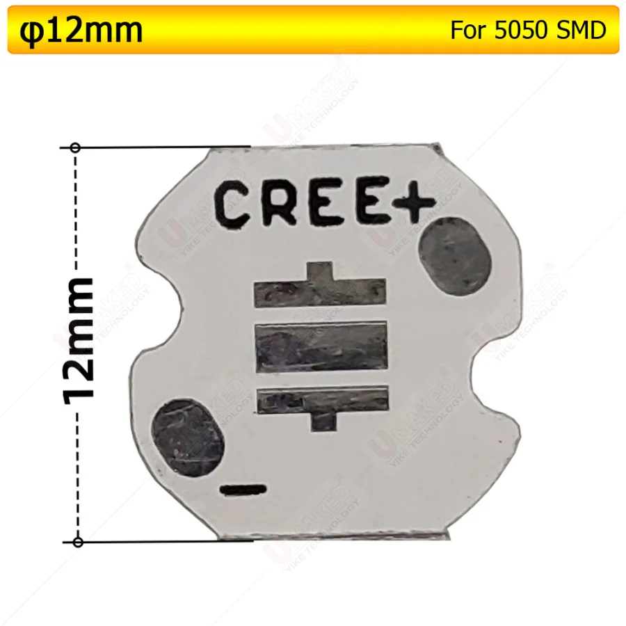 1000pcs For 5050 12/16/20mm Cree XPE/XTE/XPG  SMD LED PCB Aluminum board Heat Sink Base Plate PCB Board 20/16/12mm For DIY Light