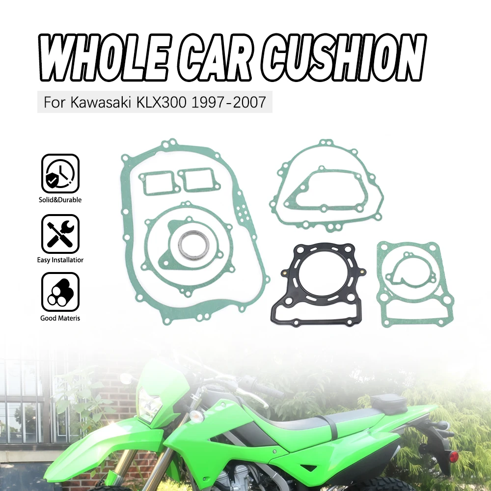 

Motorcycle Parts Engines Crankcase Clutch Covers Cylinder Gasket Kit For KAWASAKI KLX300 1997-2000 2001-2007
