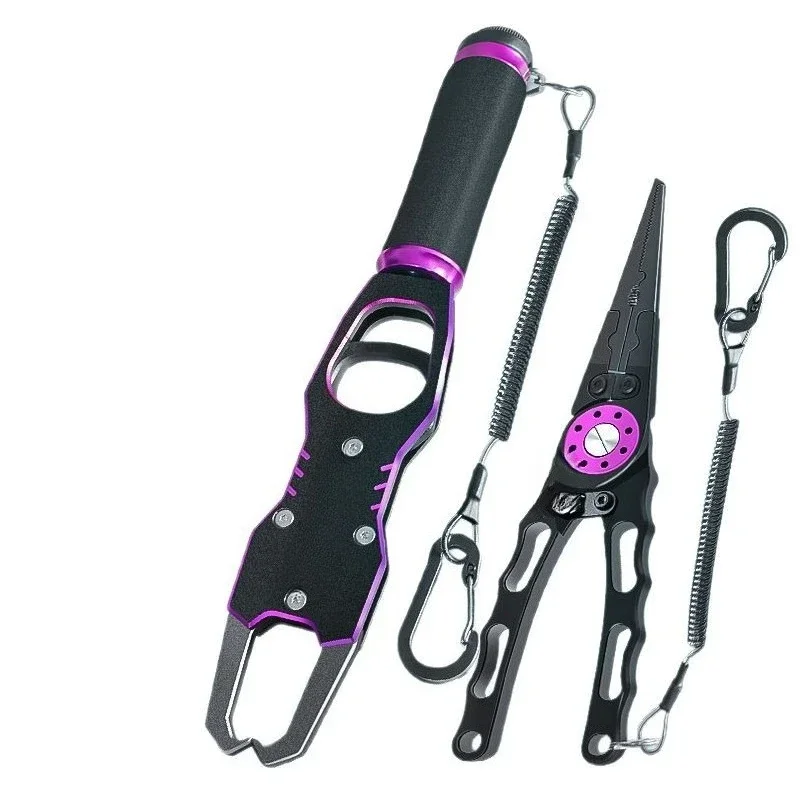 

With scale fish control device, multi-functional aluminum alloy fishs pick-up device, luya pliers, fishs catch belt