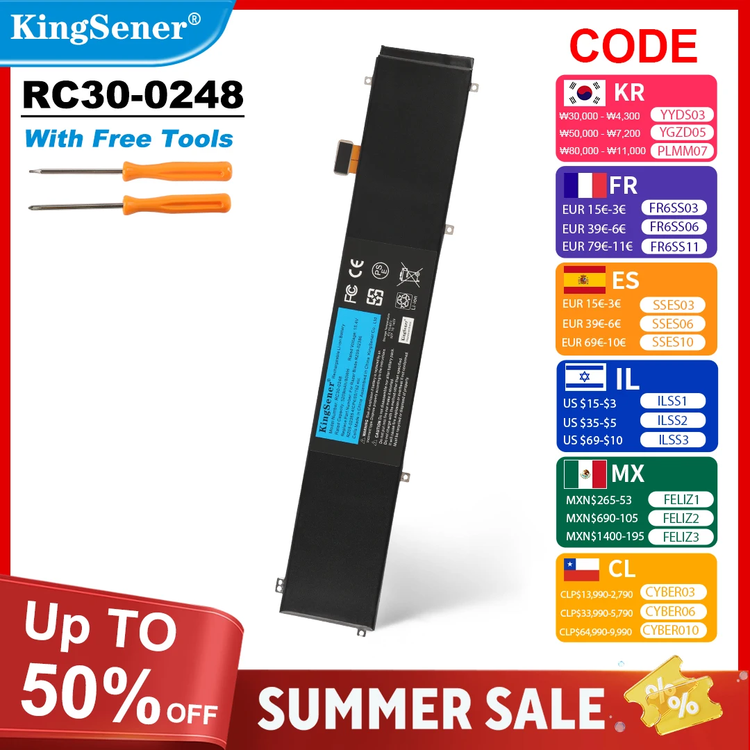 KingSener RC30-0248 New Laptop battery For Razer Blade 15 Elite version 2018/2019/2020/2021 RZ09-0313 RZ09-0301 RZ09-03015 0367