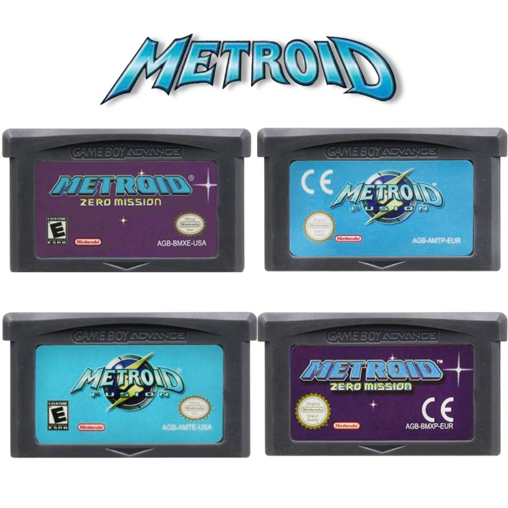 Metroid Series GBA gra 32-bitowy wkład gra wideo karta konsoli misji zerowej fuzji dla GBA NDS USA w wersji EUR