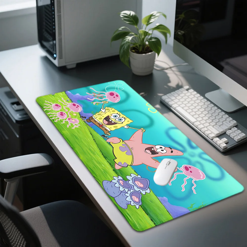 Large Mouse Pad S-Spongebobes Washable Non-slip Rubber Office And Gaming Computer Desktop Mat ,Desk Pad ,Computer Accessories