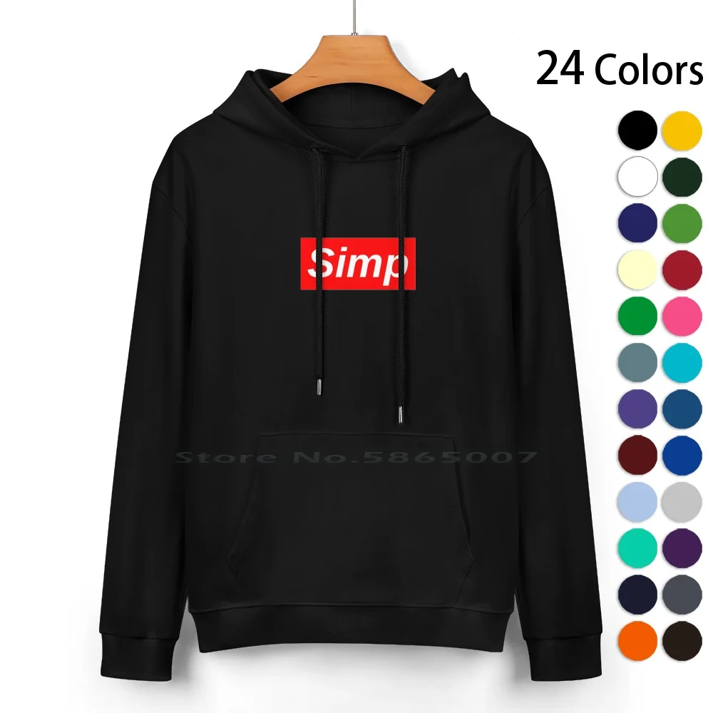 

Simp Meme T-Shirt Pure Cotton Hoodie Sweater 24 Colors Simp Meme Dank Memes Internet Eboy Egirls 100% Cotton Hooded Sweatshirt