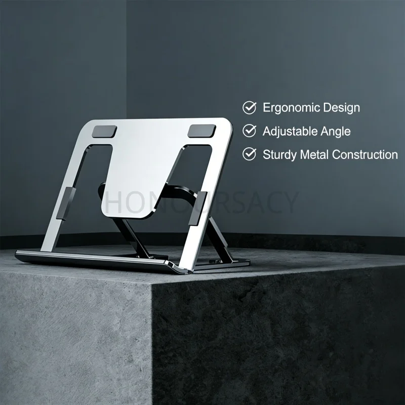 Stable Foldable Aluminum Tablet Holder Adjustable Desktop Stand For iPad Mobile Phone Live Broadcast Video Watching