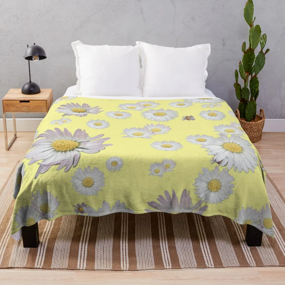 Sunlit Daisy Dreams Throw Blanket Soft Decorative Sofa christmas decoration Blankets