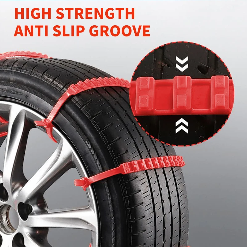 

Emergency Tire Chains Set AAZRZRZ 24Pcs Tyre Chains Car Anti-skid Chain for Sedan SUV Light Pickup Truck Anti-skid Chain