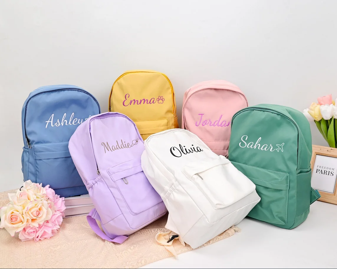 Custom Name Monogrammed Toddler Backpack Personalized Embroidered School Bags for Kids Back to School Children's Backpack