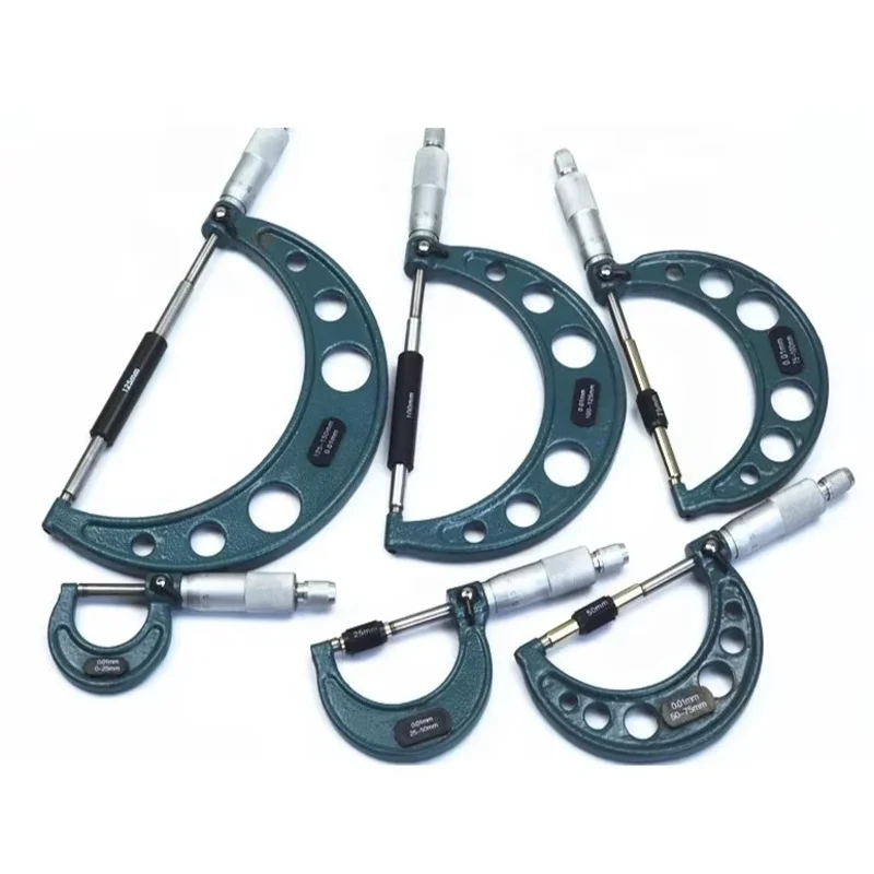 Professional Measuring Outside Micrometers Sets 0-25mm/25-50mm/50-75mm/75-100mm/-125mm/125-150mm