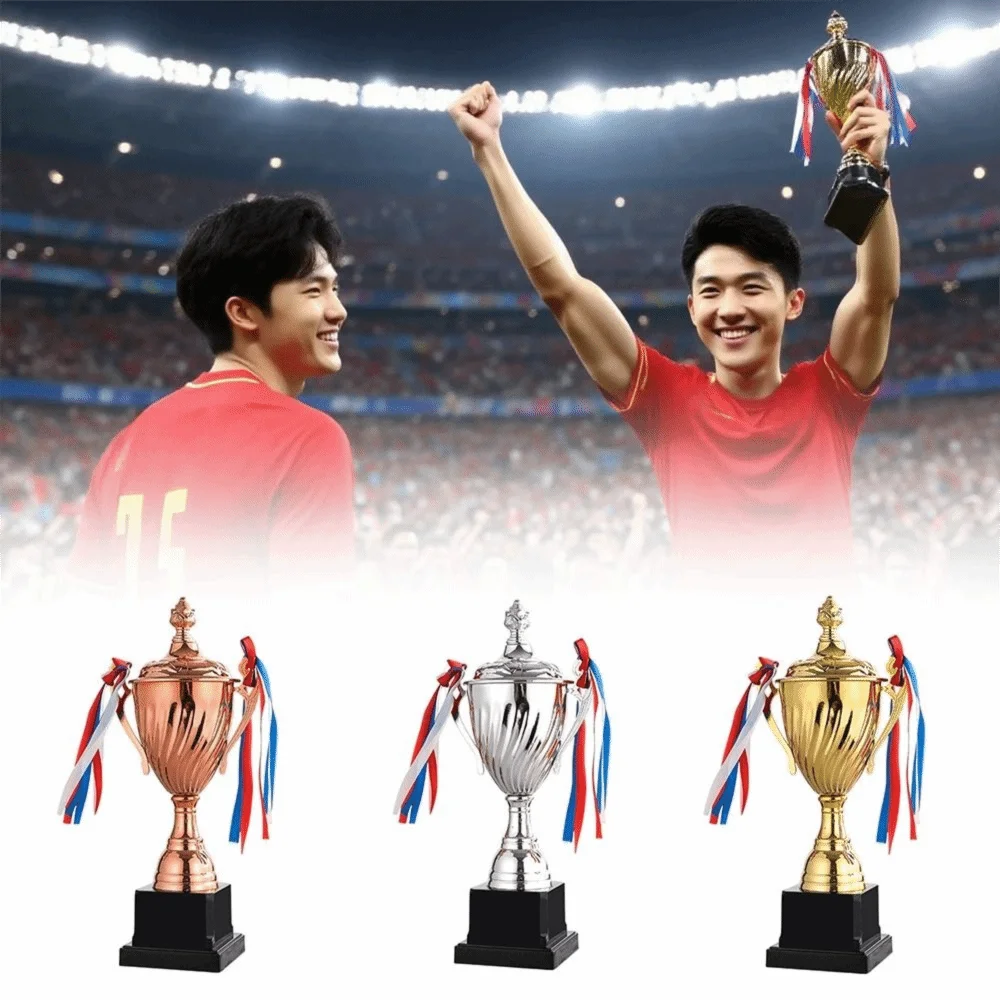 35/32/29/40/45/52CM Trophy Cup Metal Cup Gold Silver Bronze Award Cup Large Size Plastic Sculpture Champion Trophy