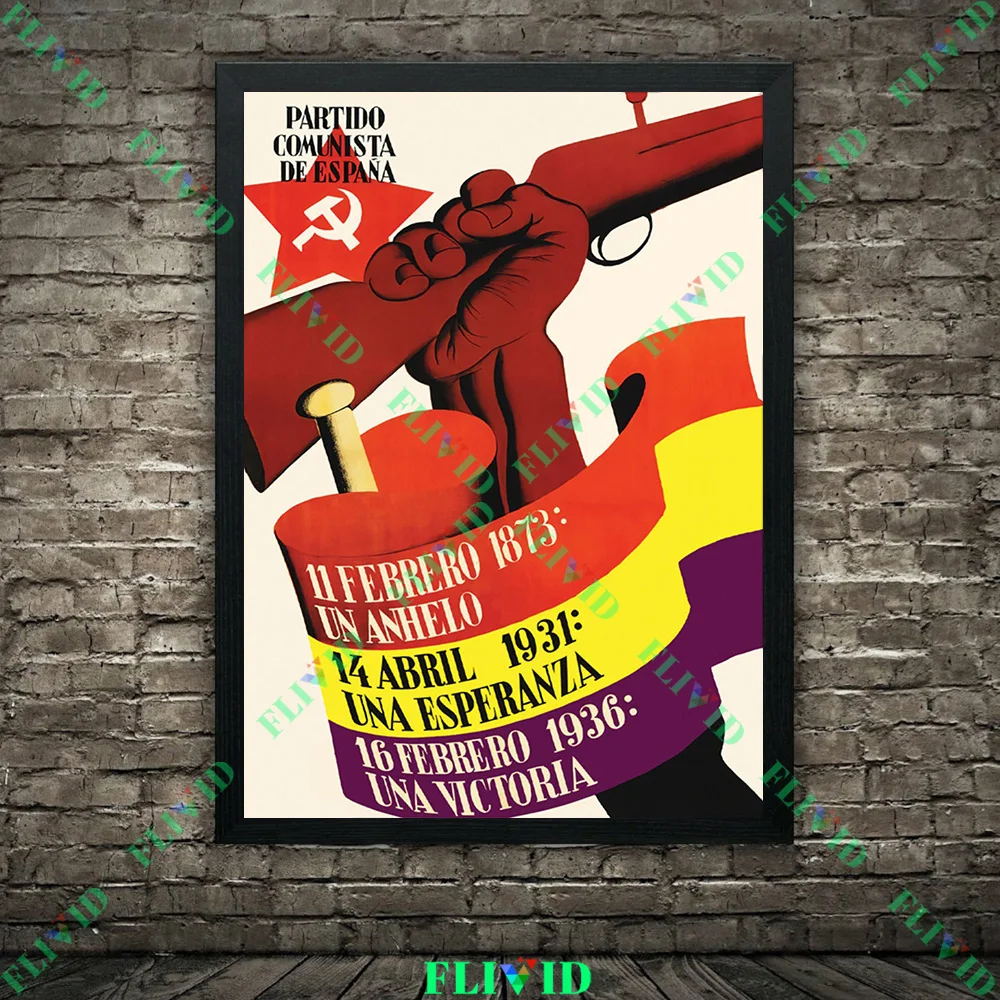 Spanish Civil War Propaganda Poster Republic War Art Poster And Print Tanks Spanish Republic War Picyure Home Decor Unframed