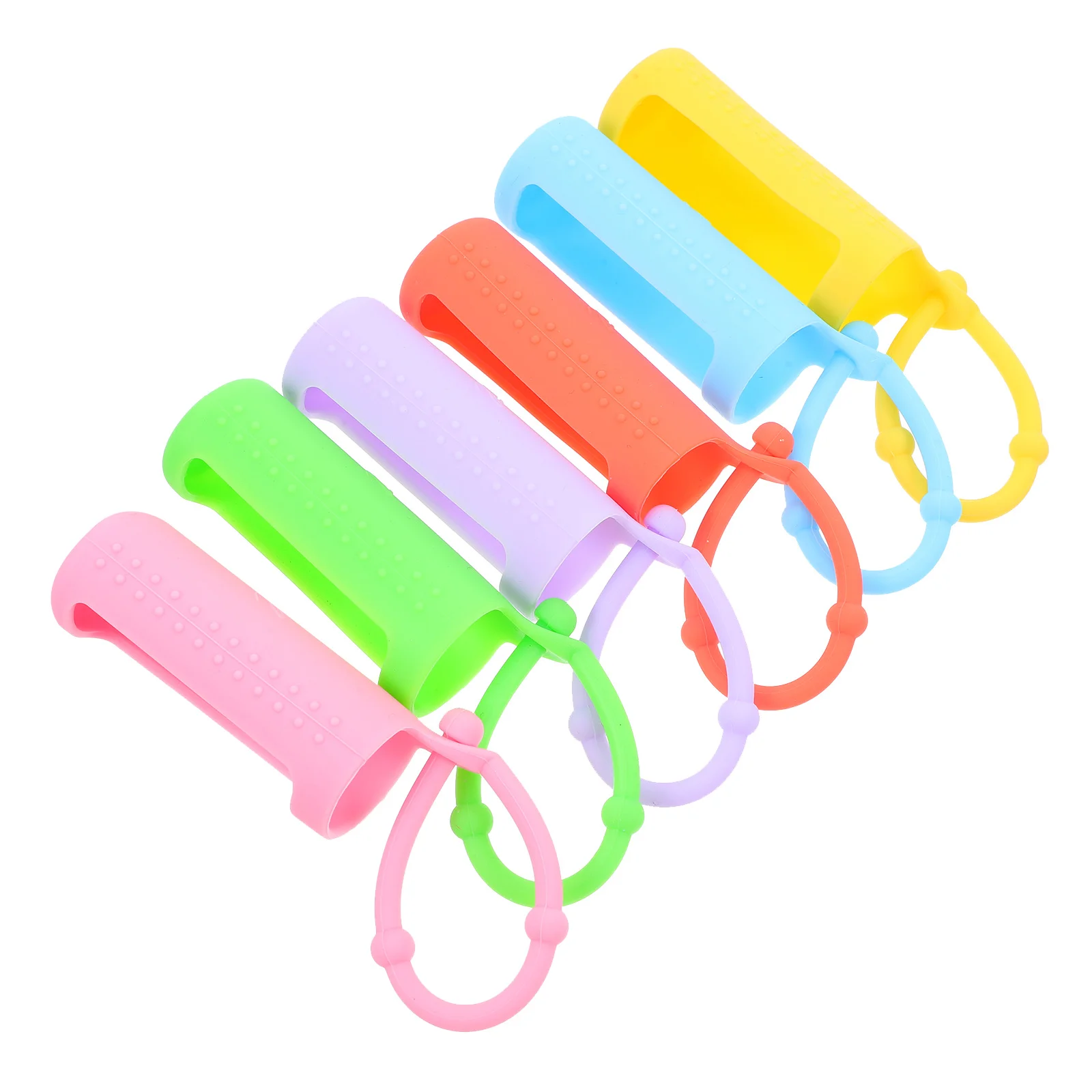 6 stuks Roller Fles Cover Beschermende Siliconen Hoes Essentiële Olie Draagtas Verstelbare Riem Duurzame Anti Slip Roller Fles