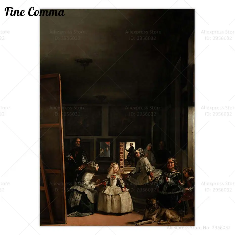 Las Meninas Canvas Print by Diego Velazquez Classic Baroque Wall Art Canvas & Poster Museum Quality Home Wall Decor Gift