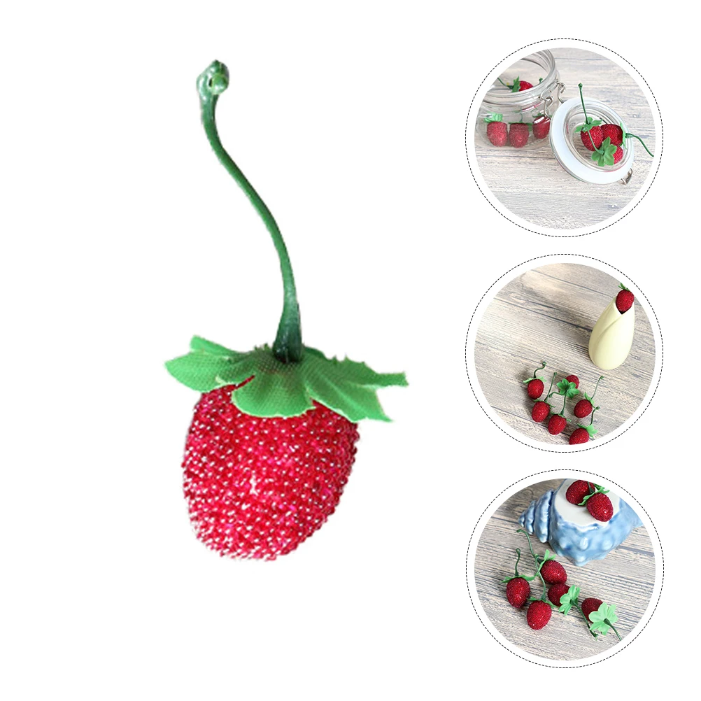 

30Pcs Simulated Strawberries Realistic Fruit Decoration for Home Party Wedding Christmas Thanksgiving Banquet Photography Prop