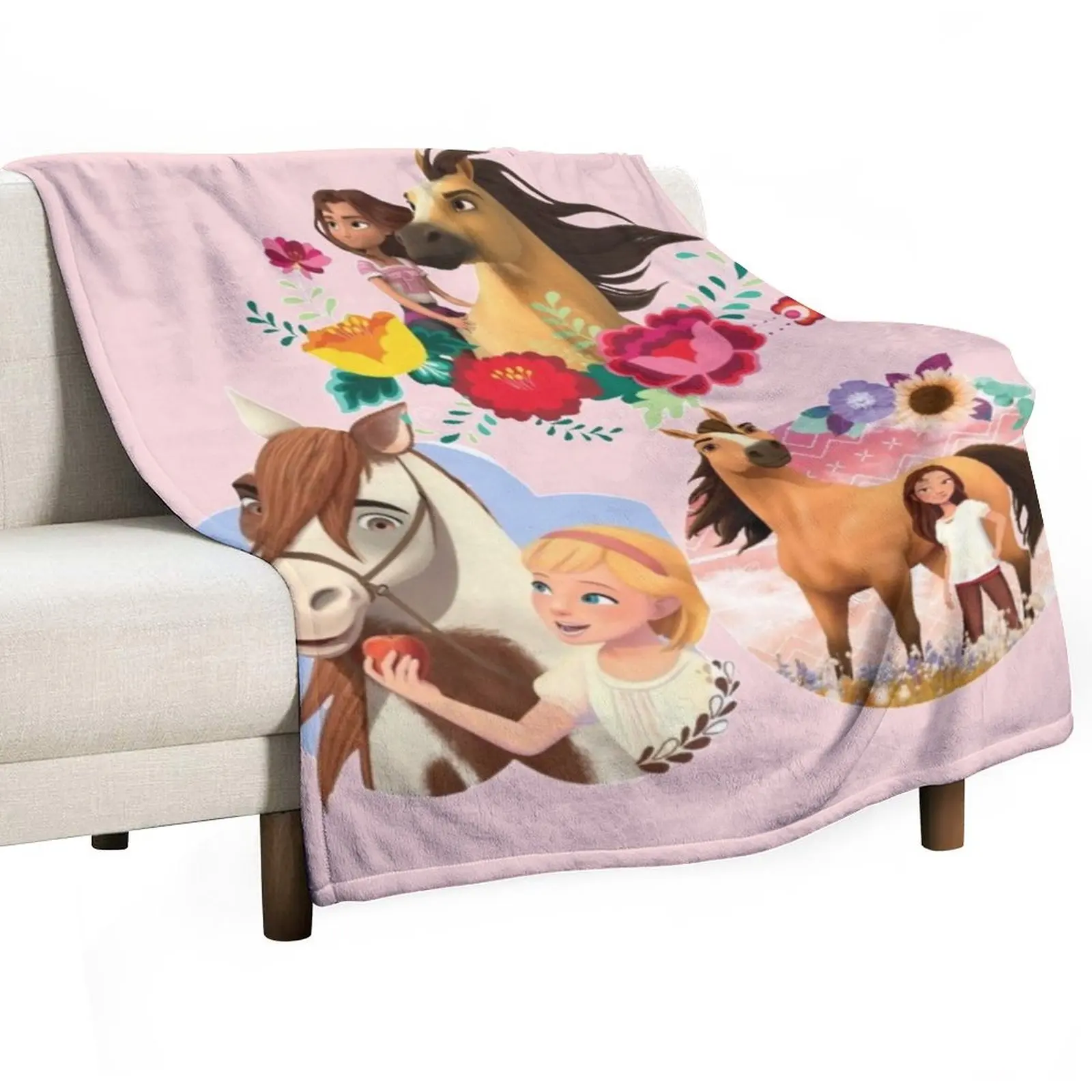 

Spirit Riding Free animation series Throw Blanket heavy to sleep Beach Hairys Custom Blankets