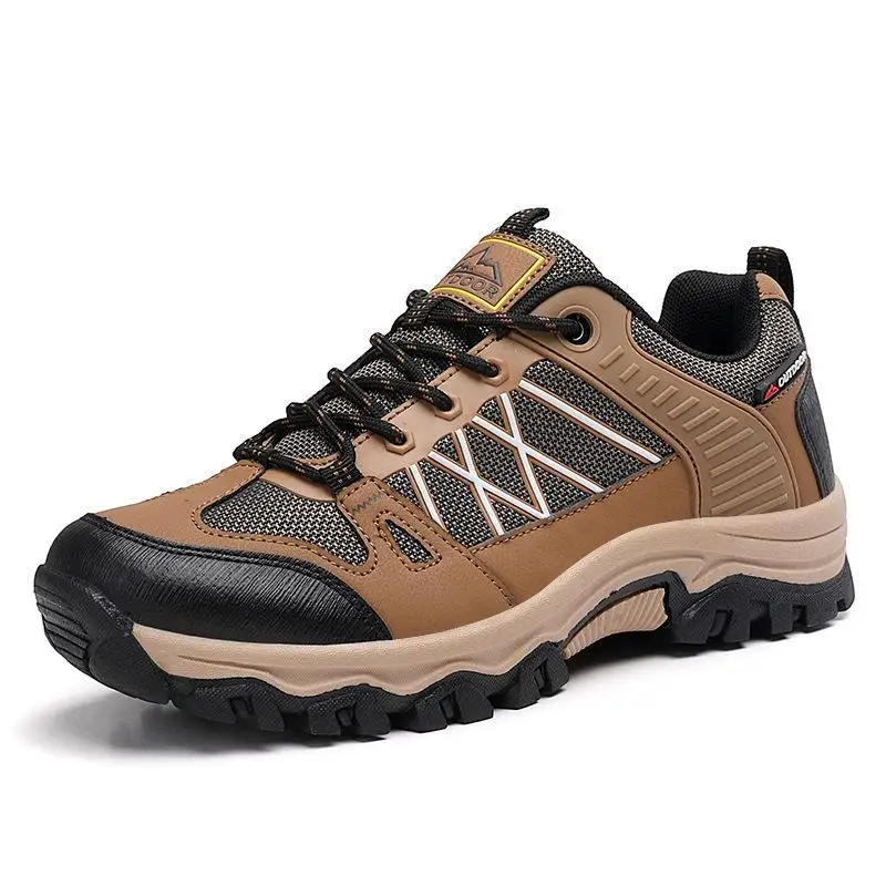 Comfortable Mid-Cut Hiking Boots Anti-Slip Breathable Outdoor Climbing Shoes for Couples Elderly People Sports And Leisure