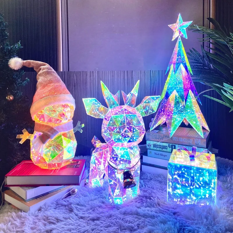 

LED Colorful Luminous Deer Model Valentine's Day Gift Decoration Interior Decoration Christmas Halloween Toy Decoration Light