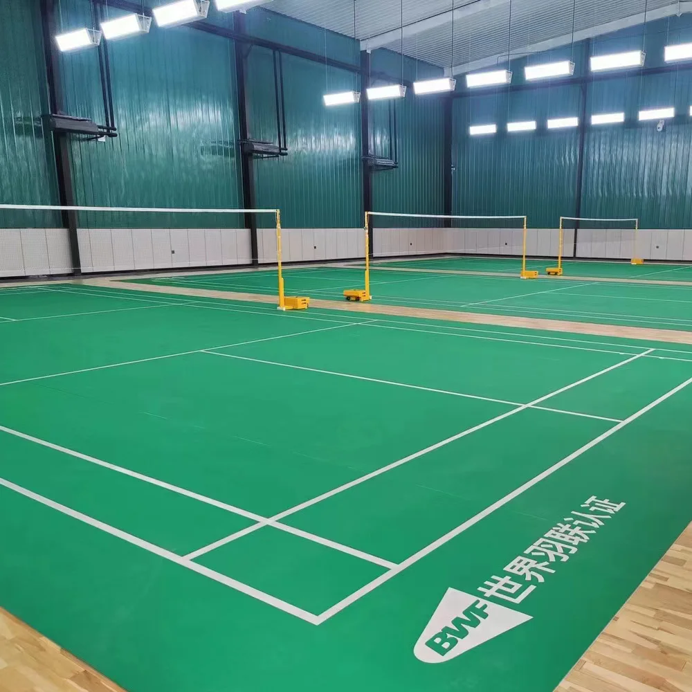 Beable  Badminton Court Mat With Crystal Sand Surface Easy To Remove Sports Flooring Have Great Feedback From The Players