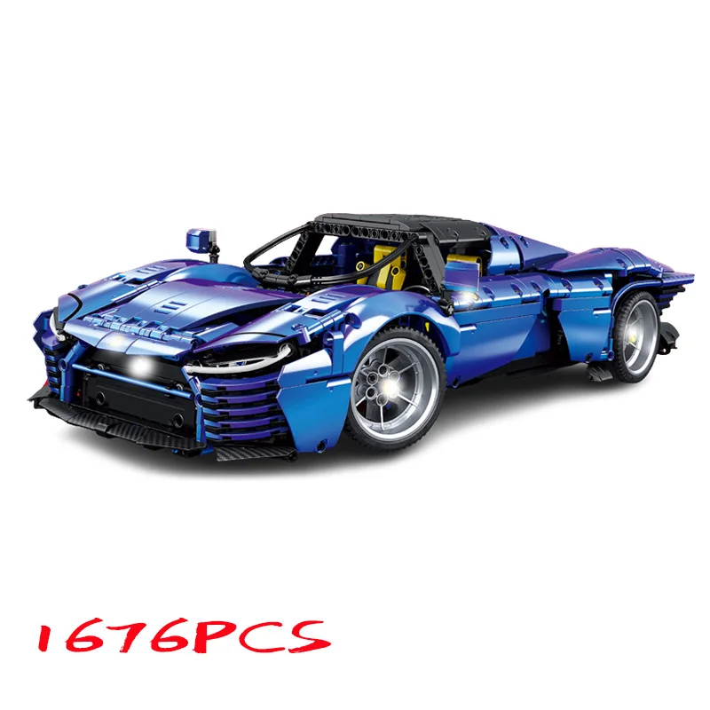 Moc SR3 Technical Famous Sport Car Building Block Super Speed Racing Vehicle Simulation Model Bricks Toys Birthday Gifts For Boy