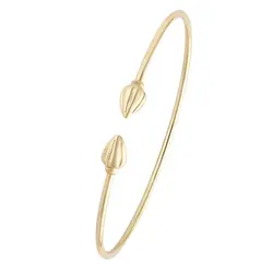 Elegant Bangle Both End with Cocoa Pod West Indian Double Cuff Bangle Bracelets