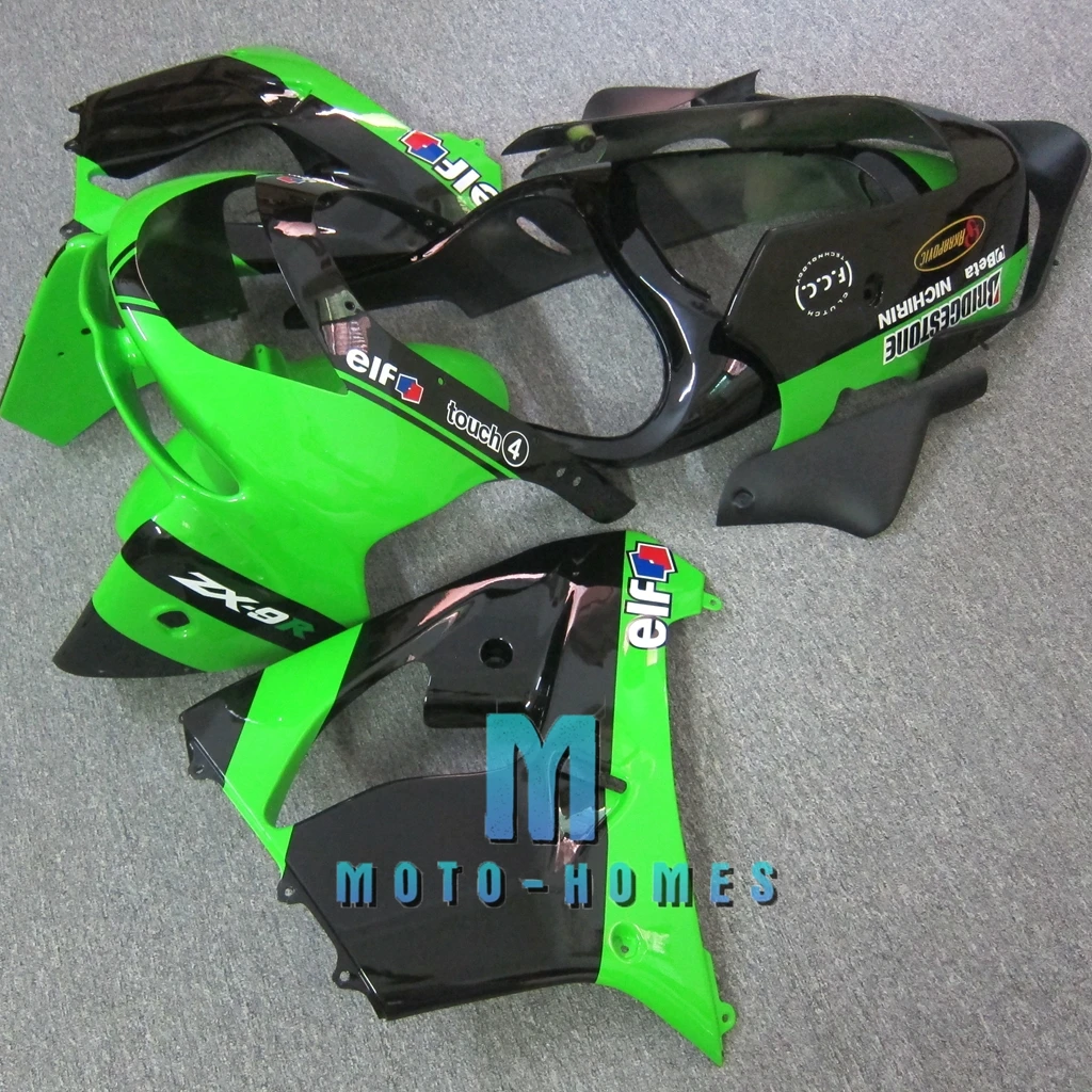 Motorcycle Full Fairings Kit for Kawasaki Ninja ZX9R 98 99 1998 1999 ZX 9R Injection Molded ZXMT Fairing Set Black Green