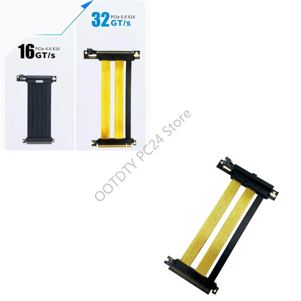 

H7BA Flexible 20cm PCIe 5.0 X16 Extension Cable Optimizing Airflows for GPU Vertical Installation in Compactly Builds