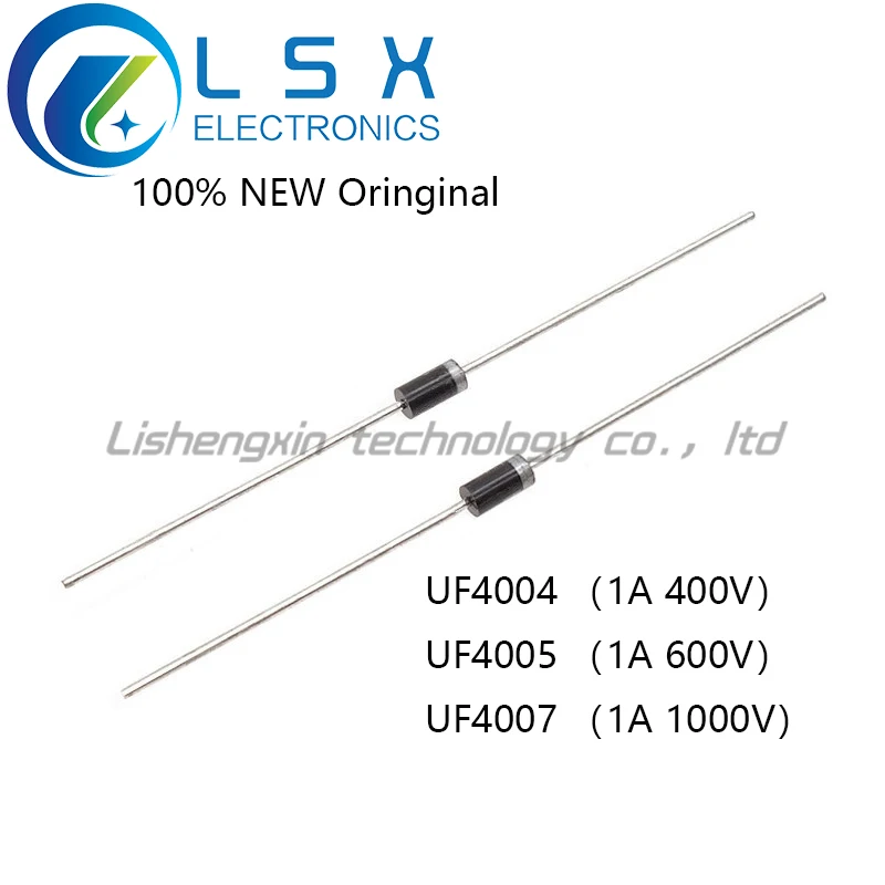 

20pcs Ultrafast recovery diode UF4004 UF4005 UF4007 1A/1000V in-line DO-41 Original On stock