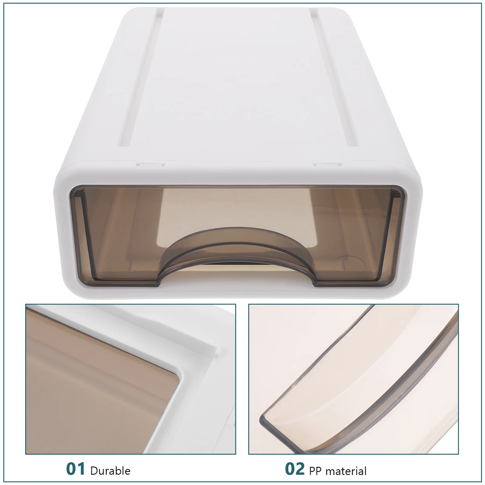 3 Pcs Stationery Drawer Storage Box Dresser Drawers Unit Desktop Office Multifunctional