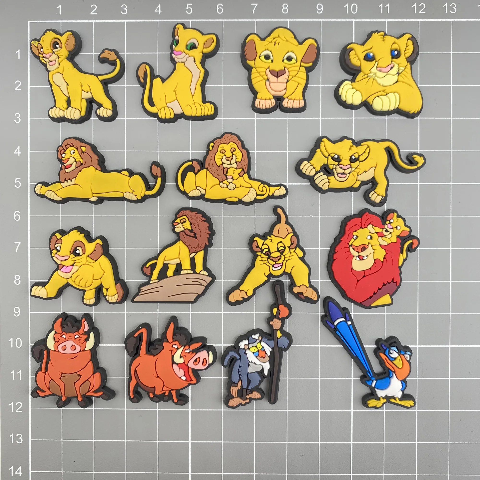 Hot Sales 1-15Pcs Simba Pumbaa Cartoon Kids Shoes Charms Disney Lion King Miniso Clog Buckle Accessories Fit Holiday Gift