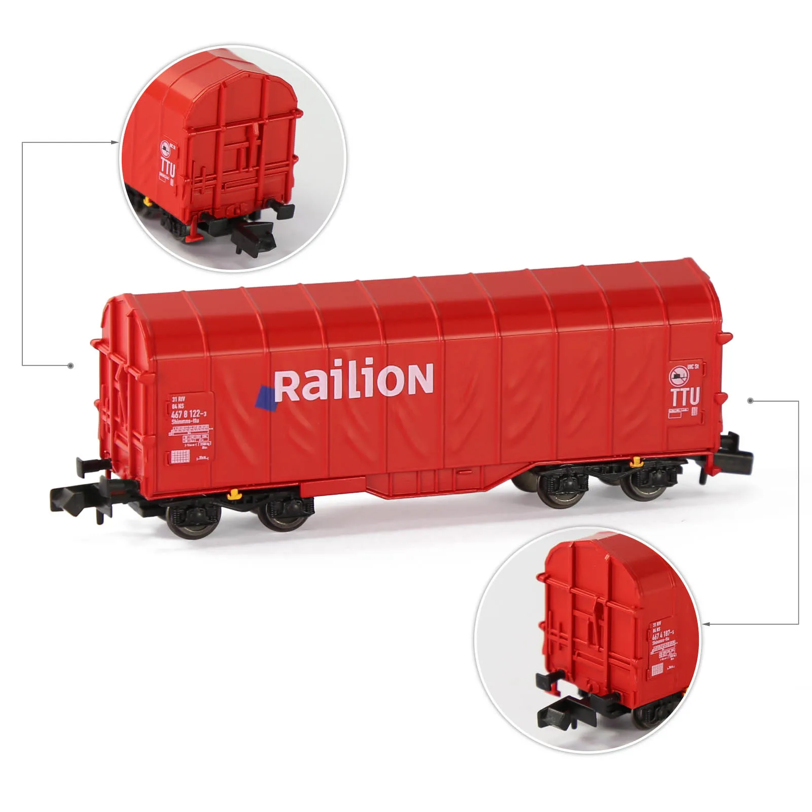 Evemodel 1 Unit Model Trains N Scale 1:160 Covered Coil Wagon Freight Cars C15062
