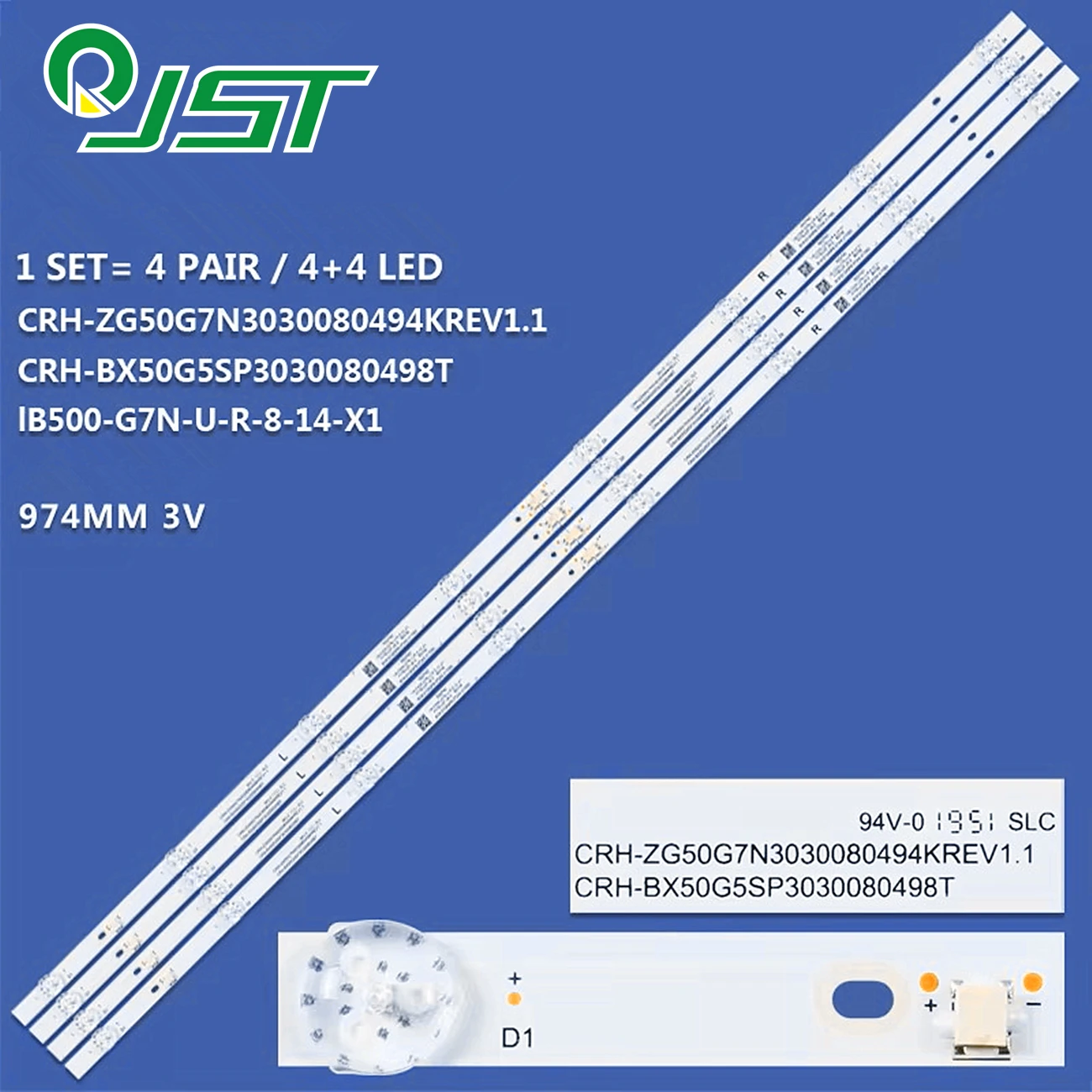 8pcs/Kit U50H7N U50H7S 50G7N PTV50G71AGBL PTV50RCG70BL PTV50G70BL PTV50G70 CRH-ZG50G7N3030080494KREV1.1 JL.D50081330-002AS-M_V01