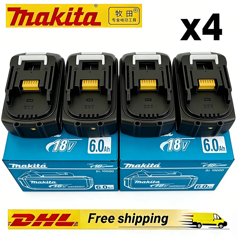 

100% Genuine Makita 6Ah for Makita 18V Battery BL1860B BL1840 BL1830B BL1850B BL1850 BL1860 BL1815 Replacement Lithium Battery
