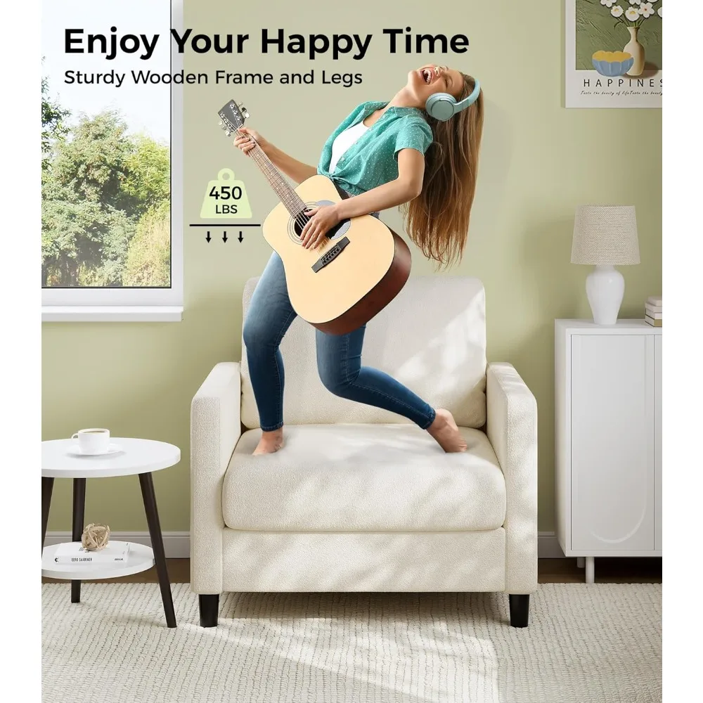 كراسي بذراع مريحة لغرفة المعيشة - إعداد بدون أدوات، كرسي قراءة لغرفة النوم، أثاث مصنوع بالكامل من الخشب #4